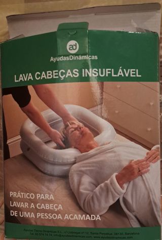 Lavacabezas  hinchable para personas encamadas