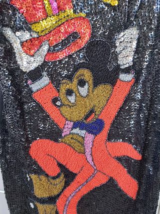 Vestido lentejuelas con dibujo animado