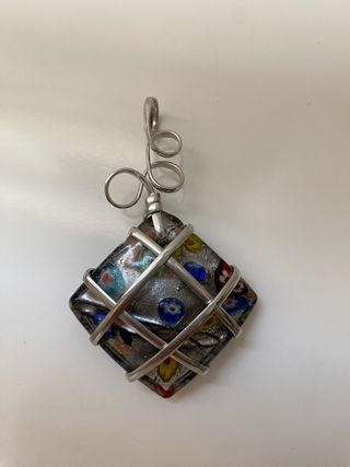 Colgante plata con cristal Murano