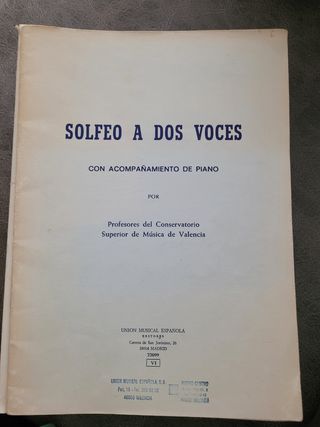 Solféo a dos voces con piano