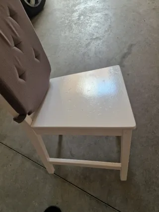 Mesa comedor blanca - madera + 6 sillas