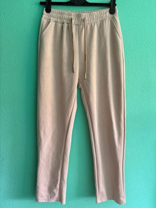 Pantalones chándal beige
