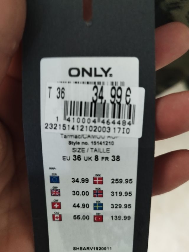 Vestido ONLY militar, tirantes