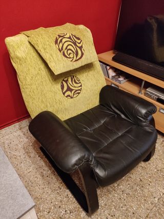 Sillón Relax Negro - Cuero Auténtico