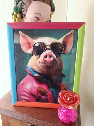 Cuadro Cerdito Moderno