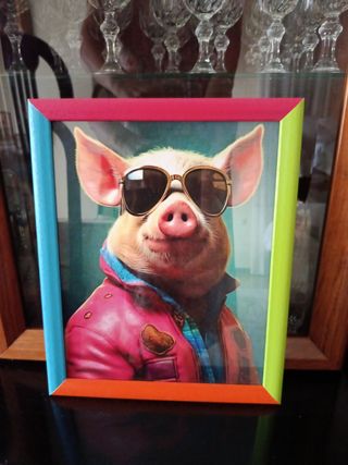 Cuadro Cerdito Moderno