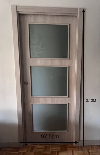 Puerta corredera cristal de fibra de vidrio