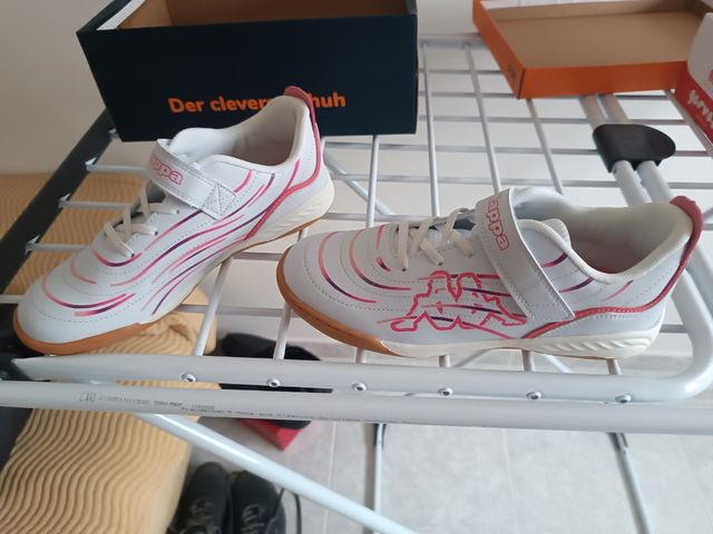 Zapatillas Kappa niña blancas y rosas 35