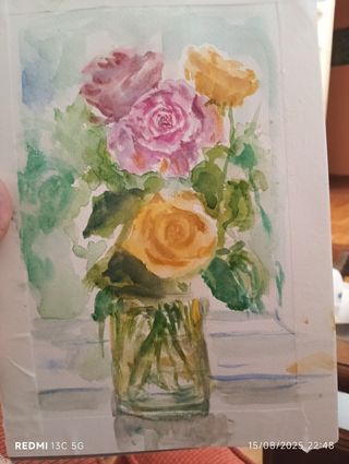 Acuarela rosas - Original