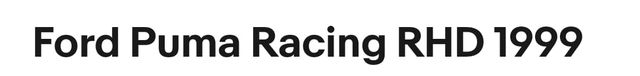 Ford Puma Racing RHD 1999 Otto