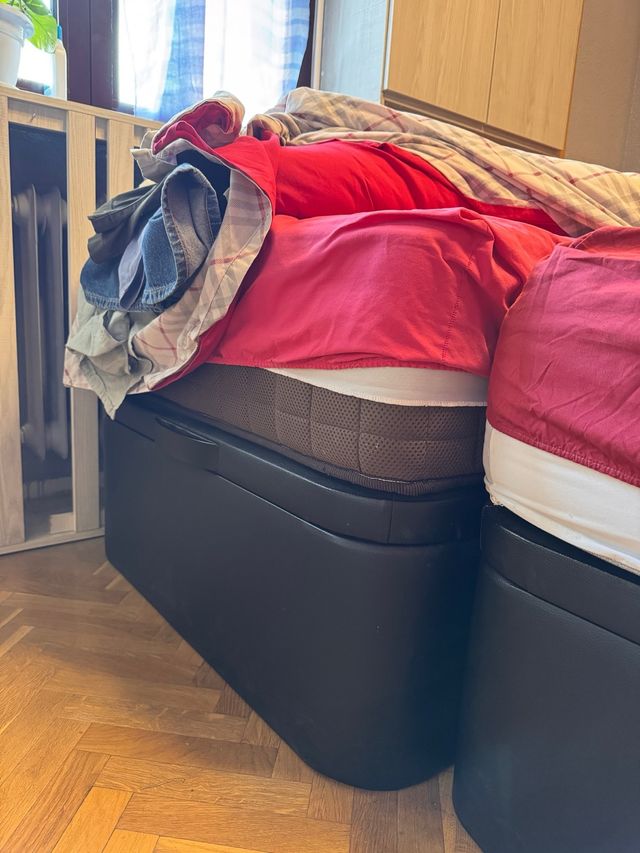 Cama canapé individual - Negra