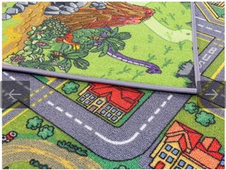 Alfombra reversible infantil - Dinosaurios/Ciudad