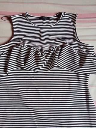 Vestido rayas blanco-negro