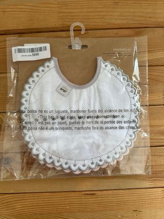 Baberos Interbaby (2uds) rosa y gris