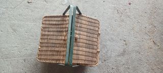 Cesto mimbre antiguo