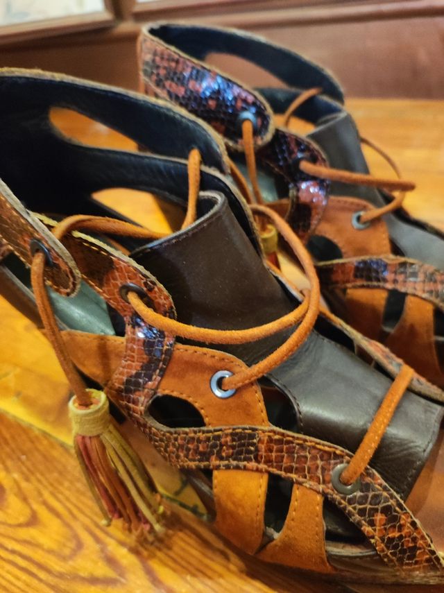 Sandalias Zara Piel Boho