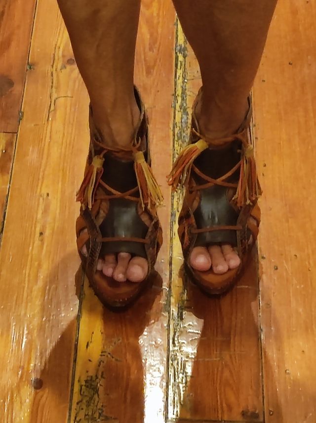 Sandalias Zara Piel Boho