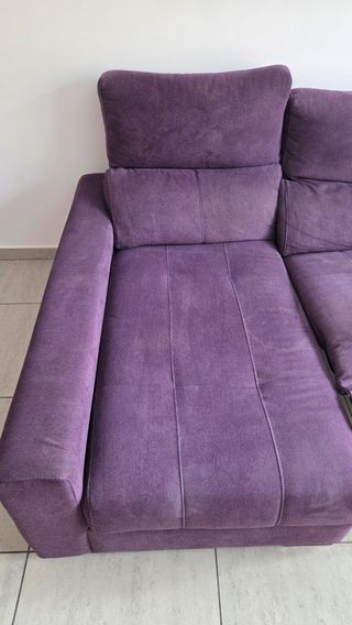 Divano chaise longue reclinabile viola