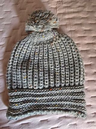Gorro lana gris multicolor