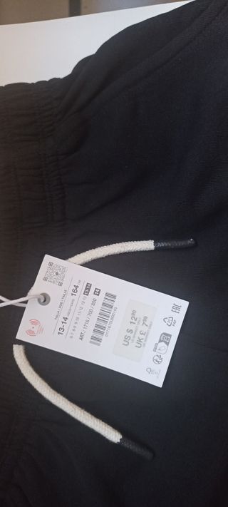 Shorts Zara negros - Talla 13-14 164 cm