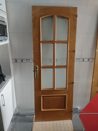 Puerta roble maciza - 2 unidades