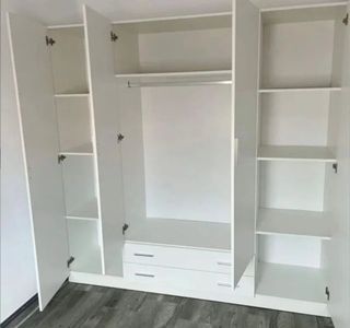 Armario blanco de madera - 2 cajones