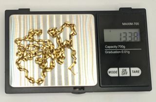 Cadena Calabrote de oro de 18k, 13.38 g, 53 cm.