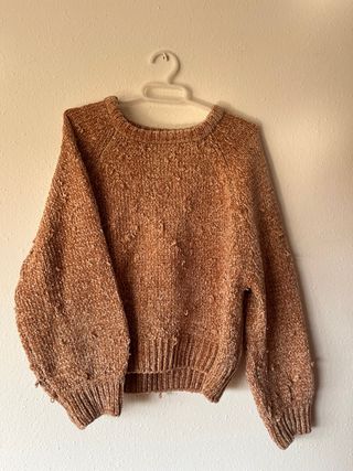 Jersey marrón tejido
