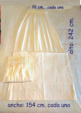 Cortinas beige 242x154cm - 2uds