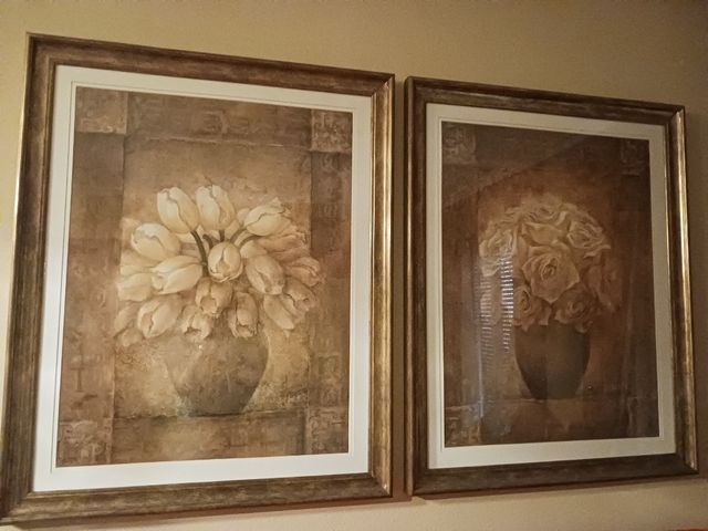 Cuadros flores - 2 piezas