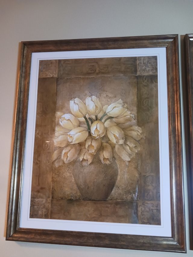 Cuadros flores - 2 piezas