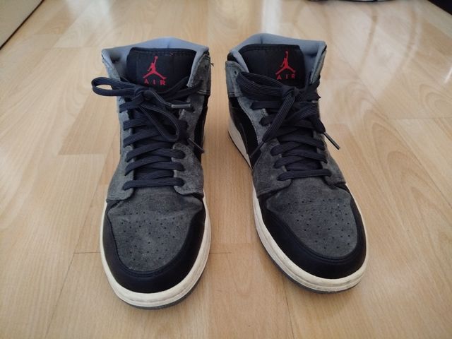 Nike Air Jordan 1 Mid - Gris/Negro - 42