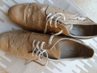 Scarpe beige donna pelle