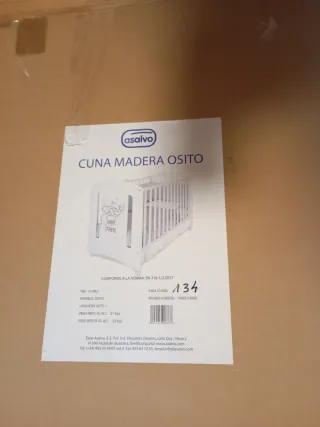 Cuna bebé blanca marca Mi cuna 60*120
