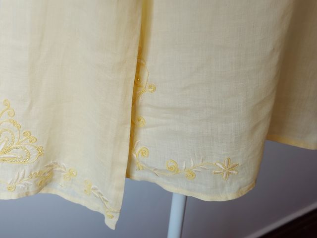 Túnica Zara Amarela Bordada - Tamanho S