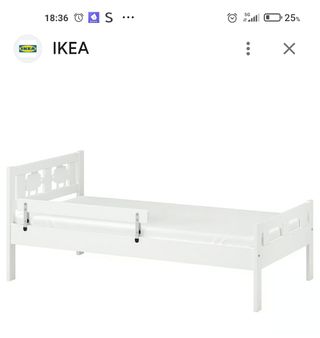 Cama infantil IKEA con barandilla