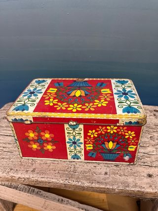 Lata vintage colección flores Colacao