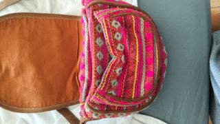 Bolso parfois marrón y rosa