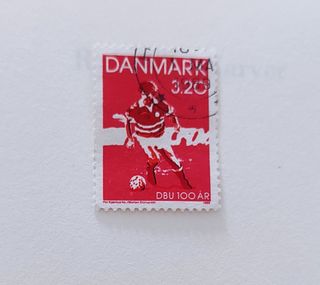 Sello Dinamarca 1999 DBU 100 AR