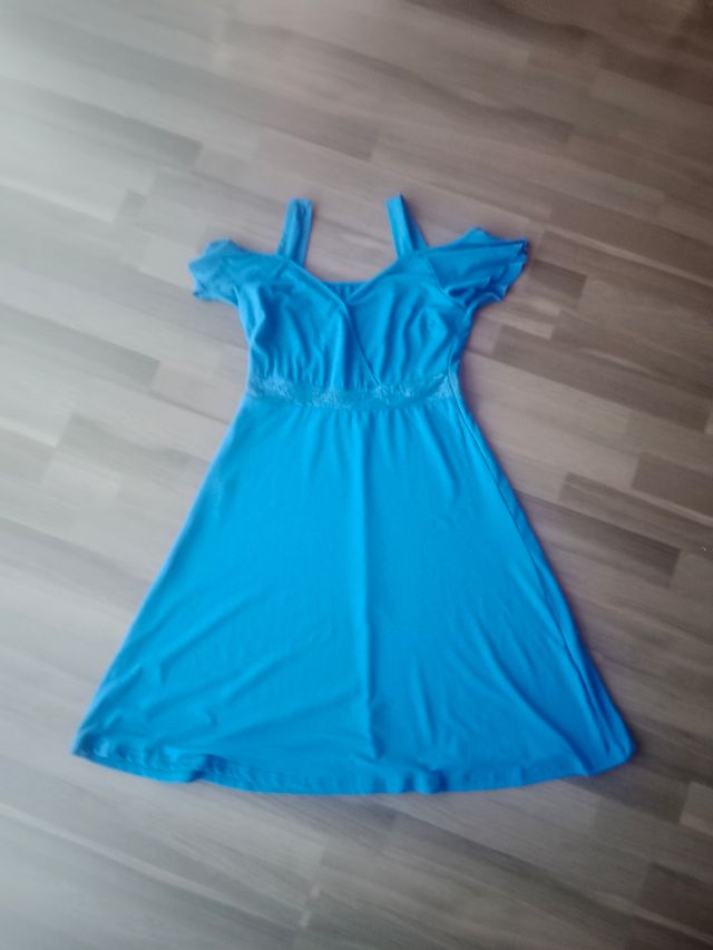 Vestido Shein azul eléctrico