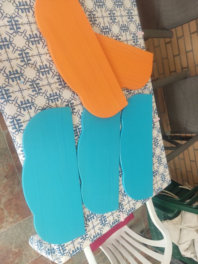 5 Estanterías obal nube - Naranja y azulado