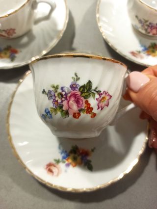 Juego café vintage 6 tazas