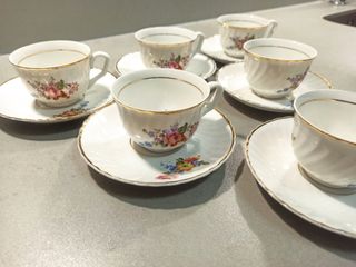 Juego café vintage 6 tazas