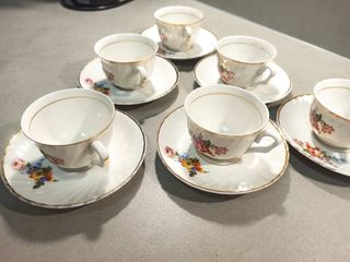 Juego café vintage 6 tazas