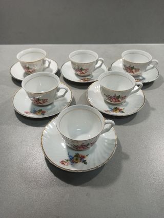Juego café vintage 6 tazas