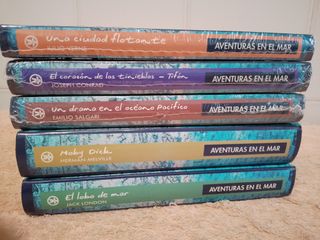 LOTE 5 LIBROS DE AVENTURAS EN EL MAR