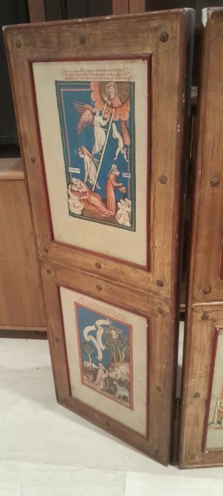 Biombo tríptico medieval