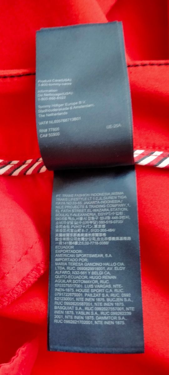 Pantalón rojo Tommy Hilfiger