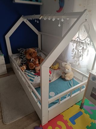 Cama casita infantil blanca