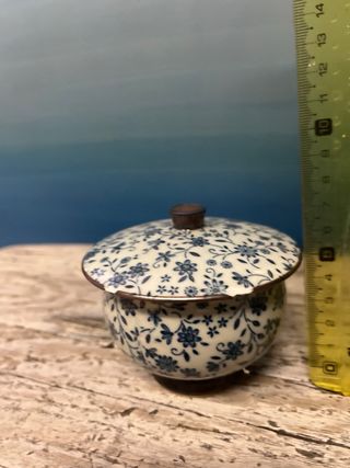 Vaso porcelana chino con tapa